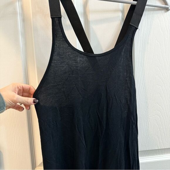 Urban Outfitters Silence + Noise Plain Black Cross Back Pinafore Mini Dress sz S - Picture 4 of 9